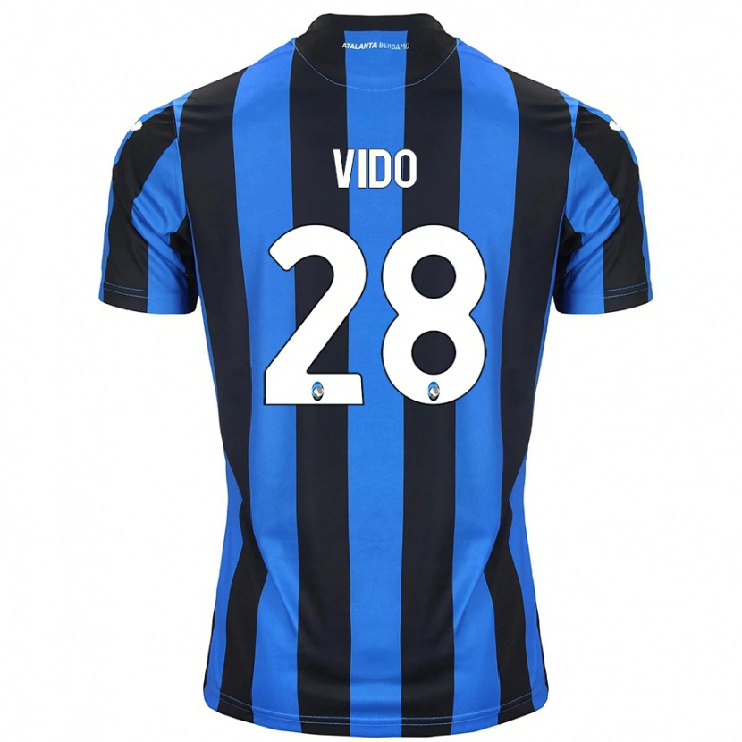 Danxen Kinder Luca Vido #28 Blau Schwarz Heimtrikot Trikot 2024/25 T-Shirt