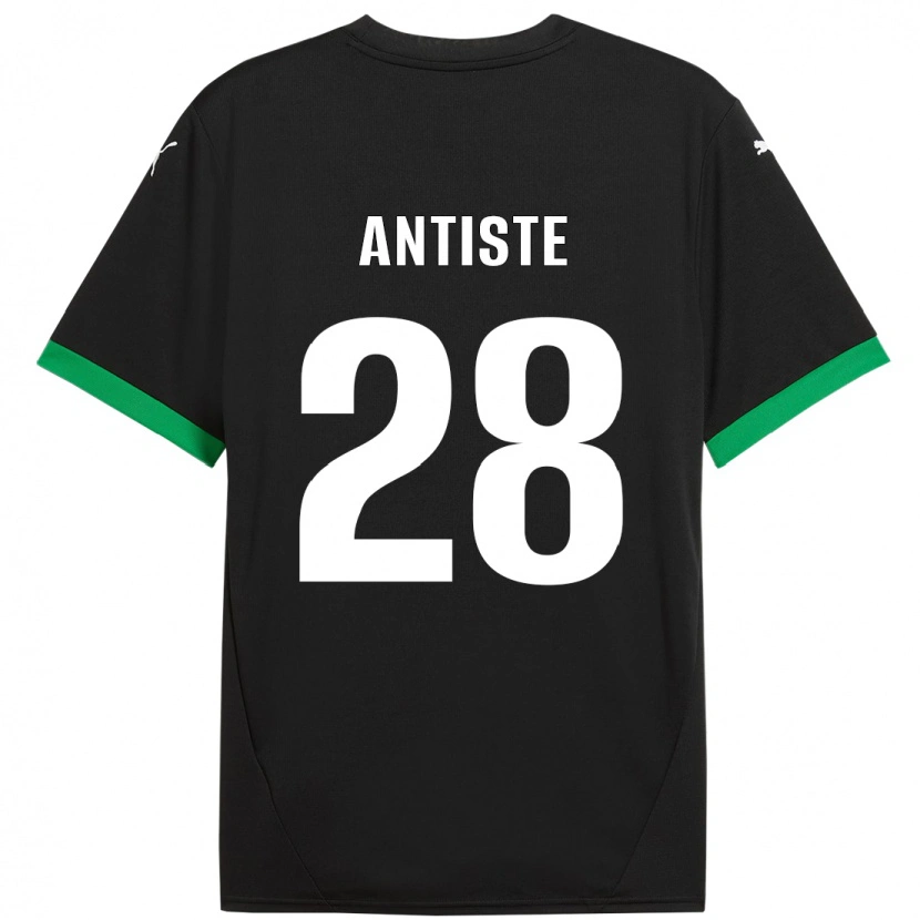 Danxen Kinder Janis Antiste #28 Schwarz Dunkelgrün Heimtrikot Trikot 2024/25 T-Shirt