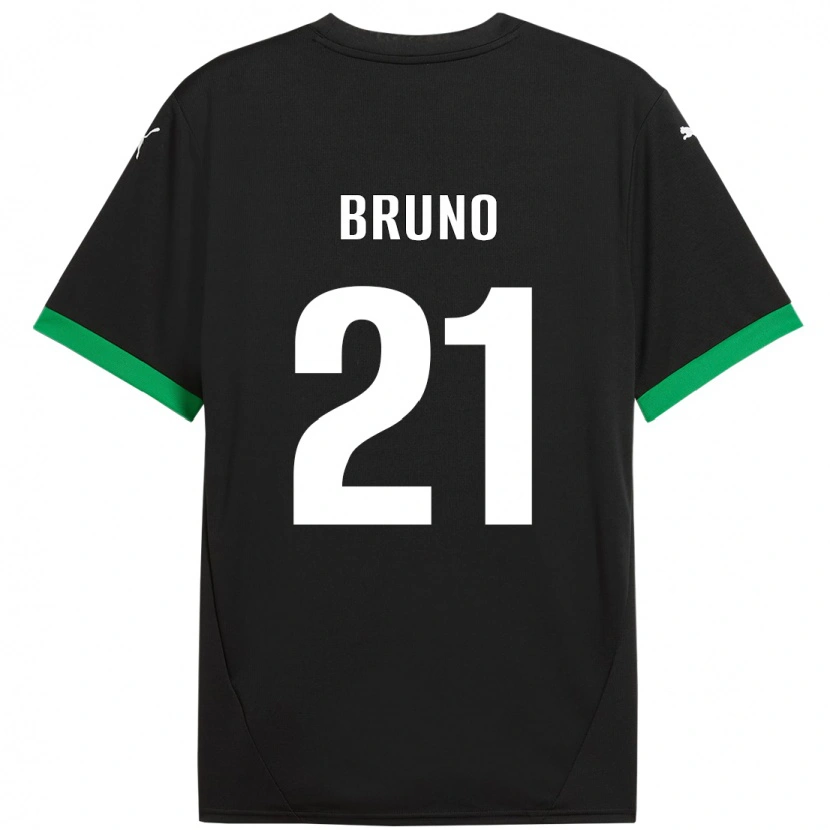 Danxen Kinder Kevin Bruno #21 Schwarz Dunkelgrün Heimtrikot Trikot 2024/25 T-Shirt