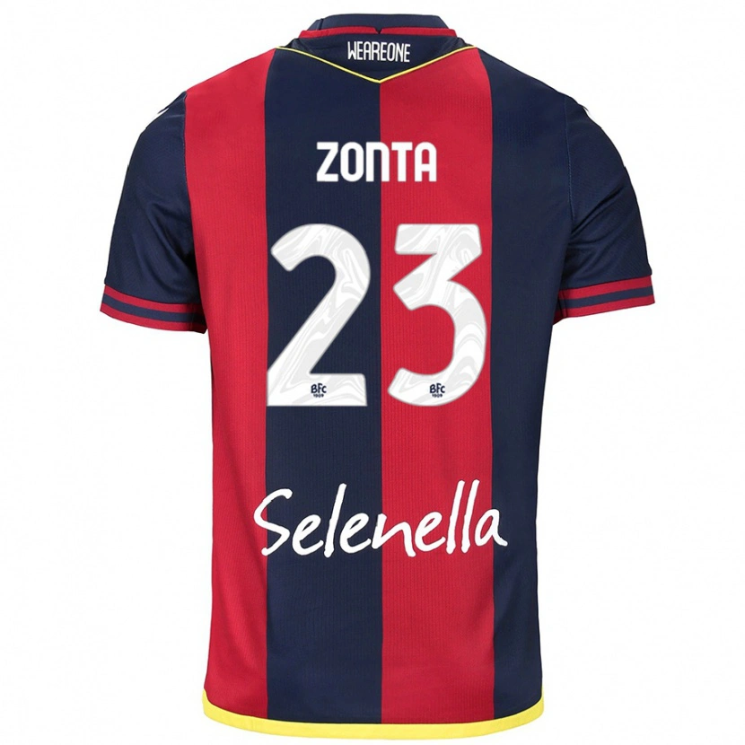 Danxen Kinder Alessandro Zonta #23 Rot Königsblau Heimtrikot Trikot 2024/25 T-Shirt