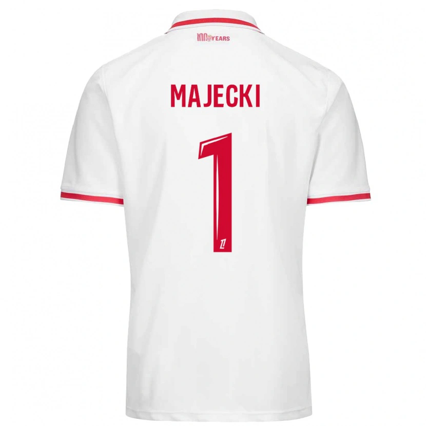 Danxen Kinder Radoslaw Majecki #1 Weiß Rot Heimtrikot Trikot 2024/25 T-Shirt