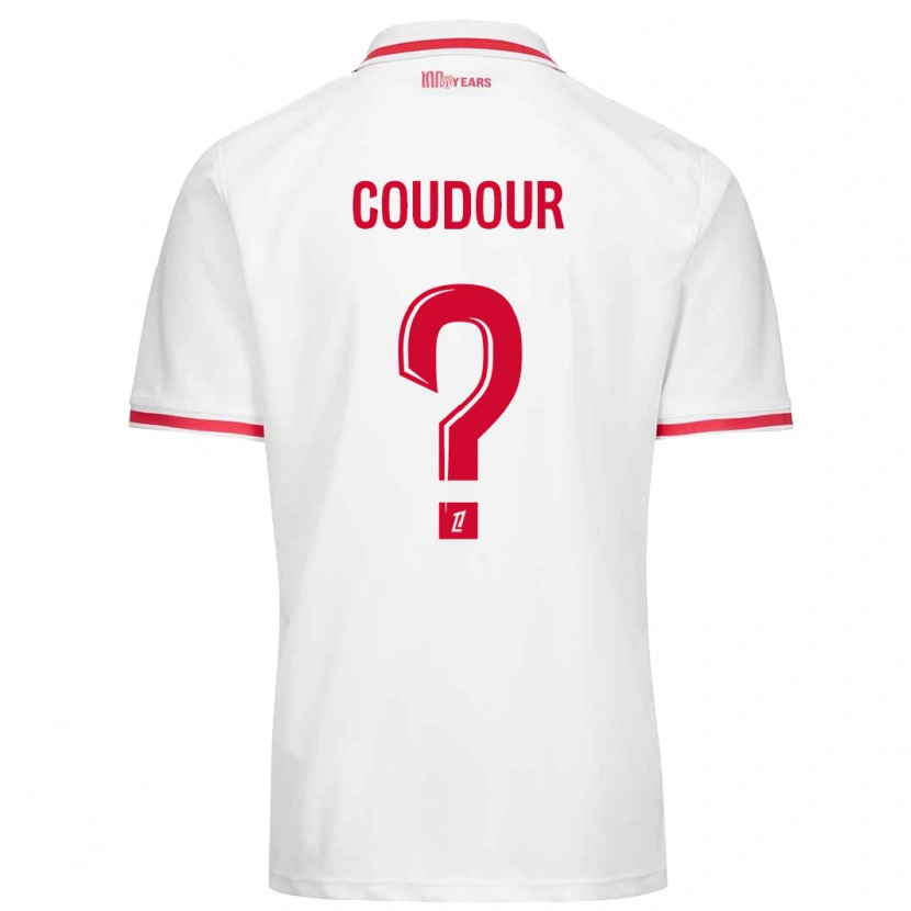 Danxen Kinder Mathis Coudour #0 Weiß Rot Heimtrikot Trikot 2024/25 T-Shirt