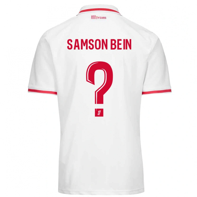 Danxen Kinder Sirak Samson Bein #0 Weiß Rot Heimtrikot Trikot 2024/25 T-Shirt