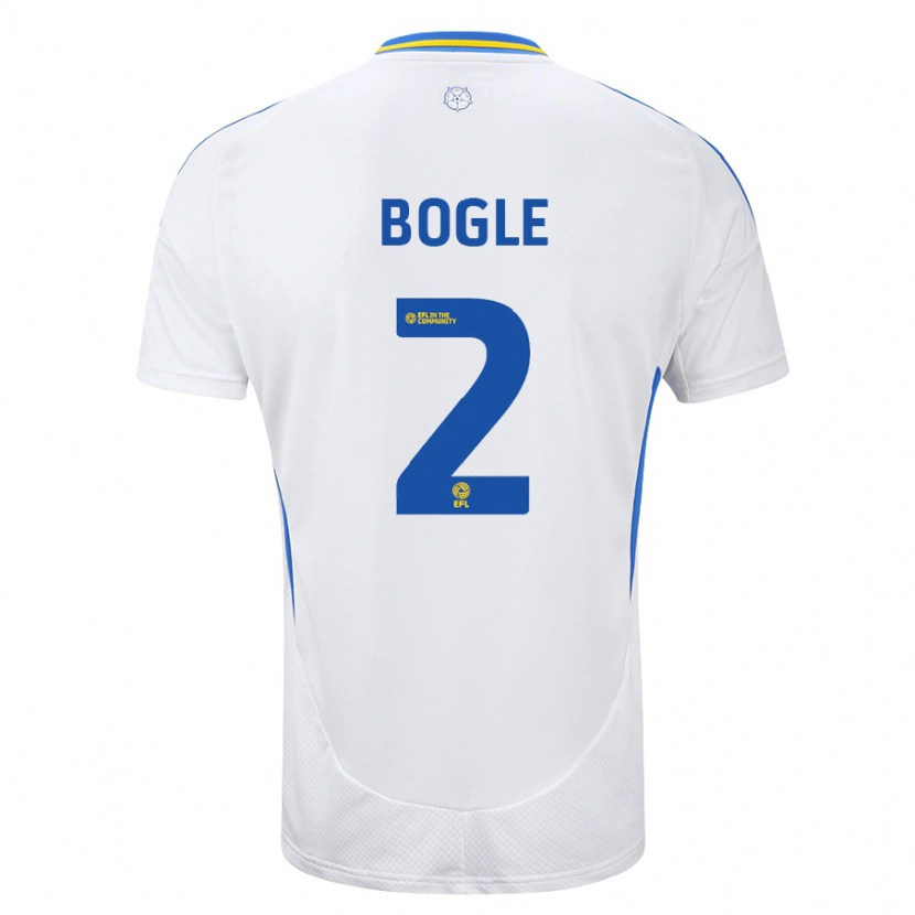 Danxen Kinder Jayden Bogle #2 Weiß Blau Heimtrikot Trikot 2024/25 T-Shirt