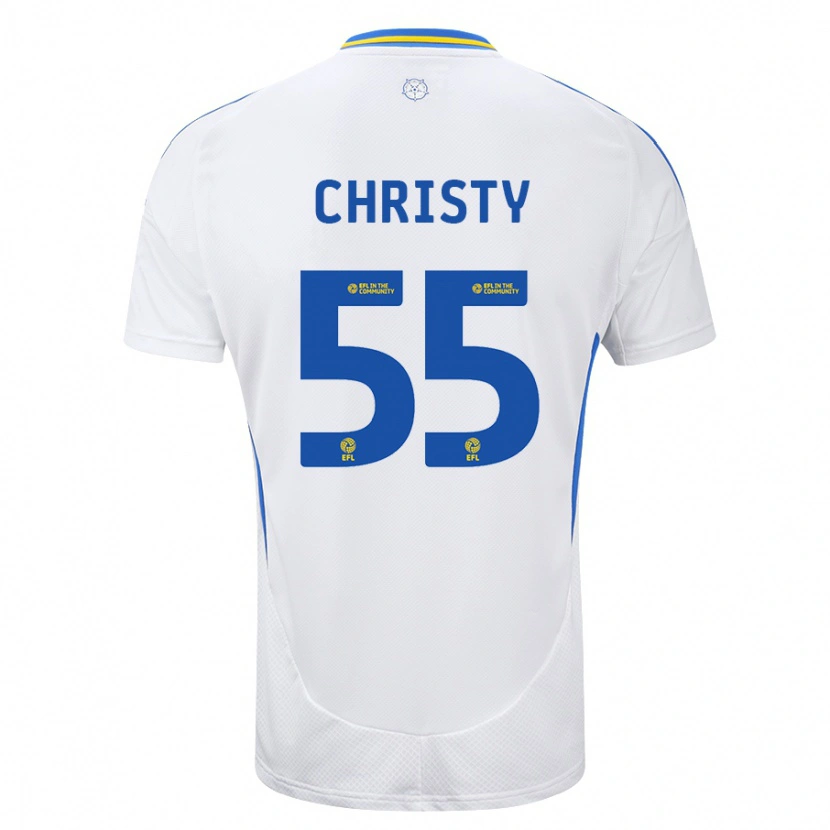 Danxen Kinder Harry Christy #55 Weiß Blau Heimtrikot Trikot 2024/25 T-Shirt