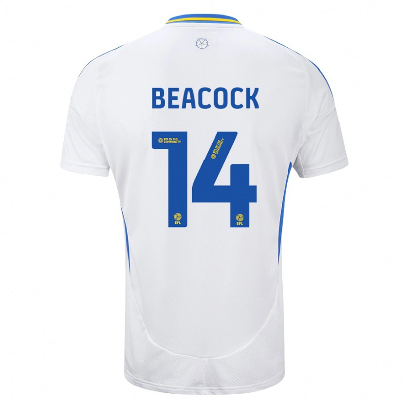 Danxen Kinder Molly Beacock #14 Weiß Blau Heimtrikot Trikot 2024/25 T-Shirt