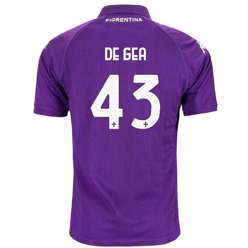 Danxen Kinder David De Gea #43 Violett Heimtrikot Trikot 2024/25 T-Shirt