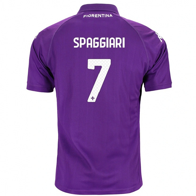 Danxen Kinder Riccardo Spaggiari #7 Violett Heimtrikot Trikot 2024/25 T-Shirt