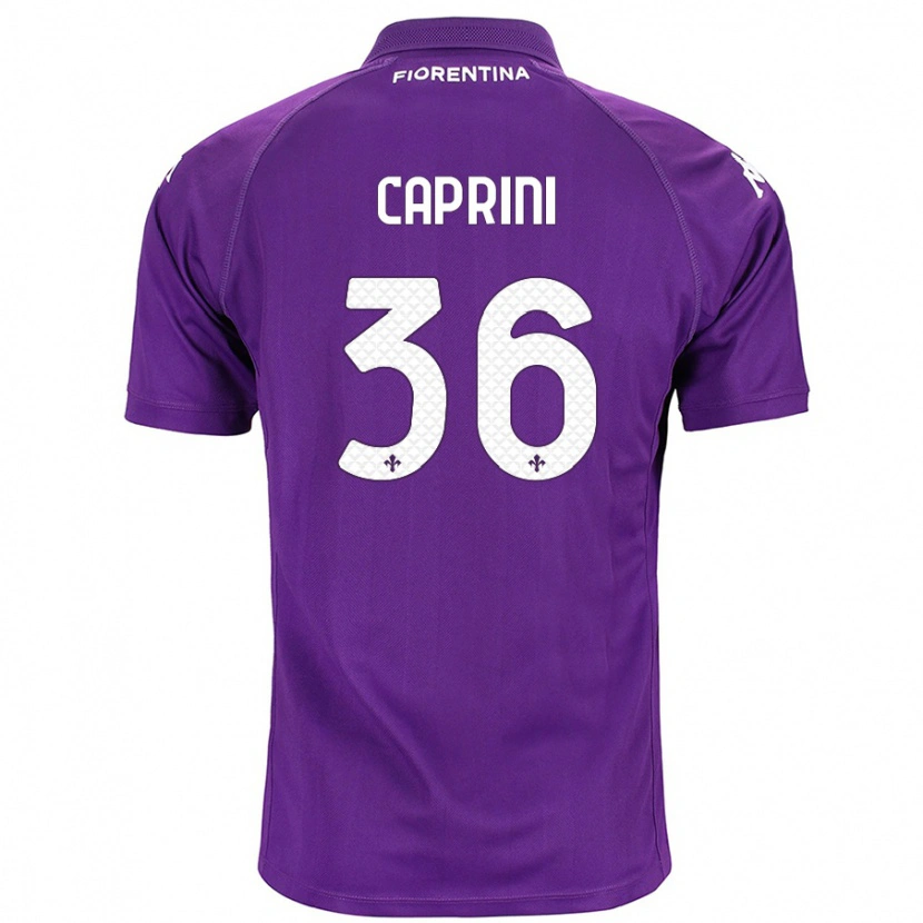 Danxen Kinder Maat Daniel Caprini #36 Violett Heimtrikot Trikot 2024/25 T-Shirt