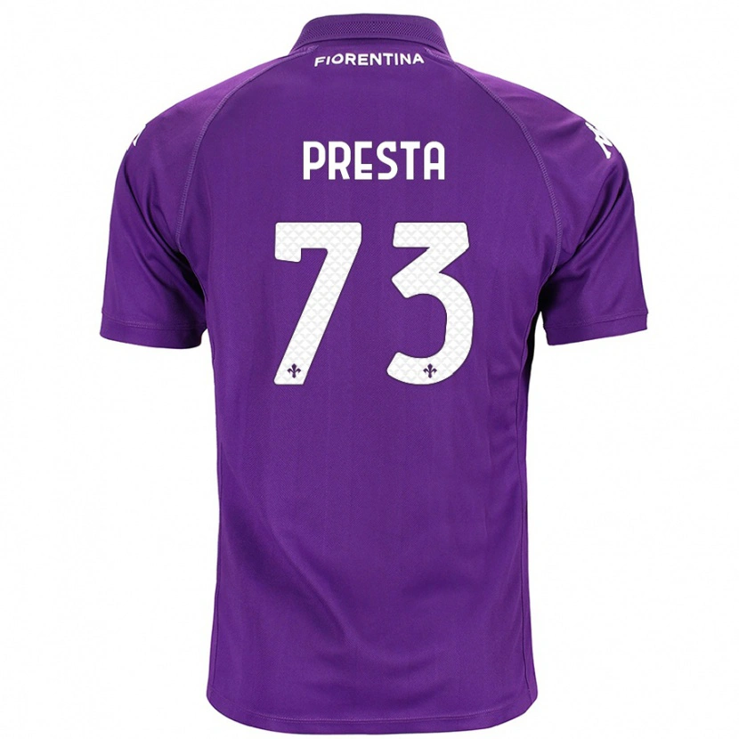 Danxen Kinder Francesco Presta #73 Violett Heimtrikot Trikot 2024/25 T-Shirt