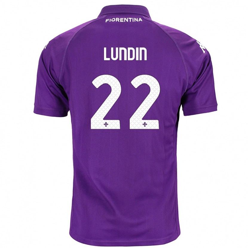 Danxen Kinder Karin Lundin #22 Violett Heimtrikot Trikot 2024/25 T-Shirt
