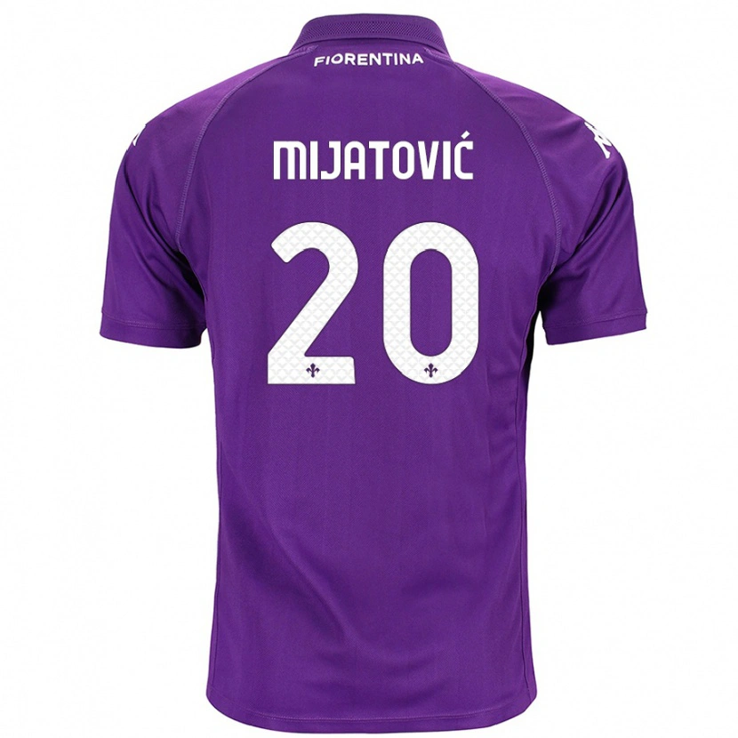 Danxen Kinder Milica Mijatović #20 Violett Heimtrikot Trikot 2024/25 T-Shirt