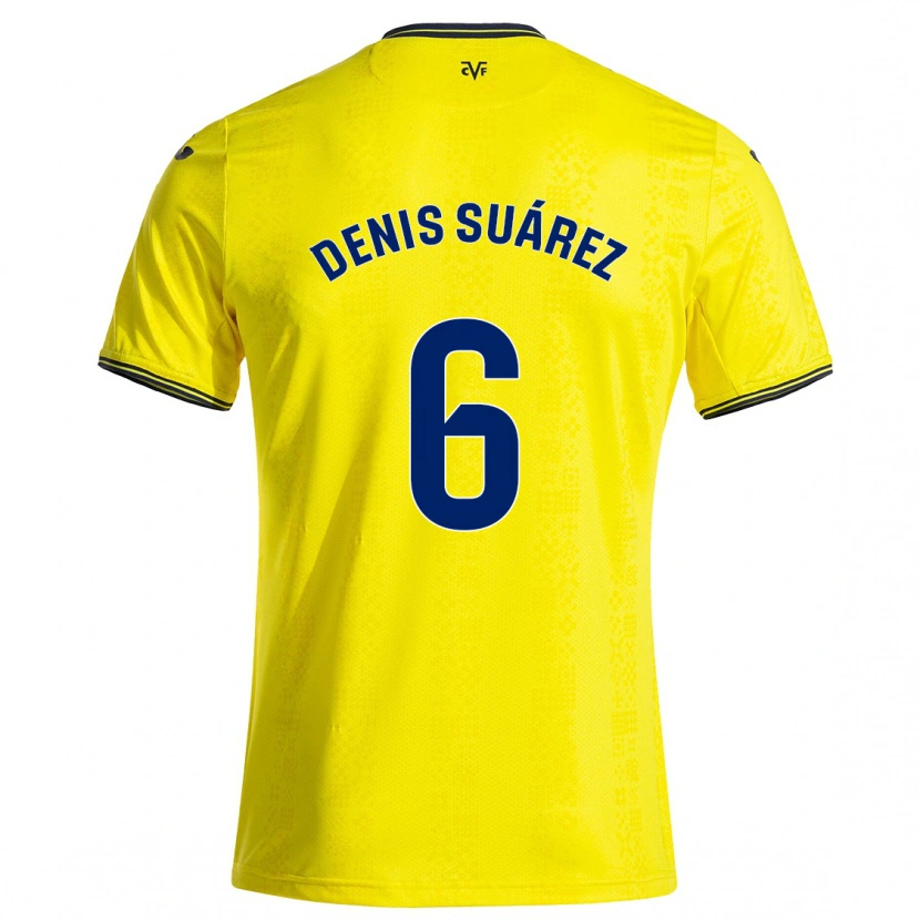 Danxen Kinder Denis Suárez #6 Gelb Schwarz Heimtrikot Trikot 2024/25 T-Shirt