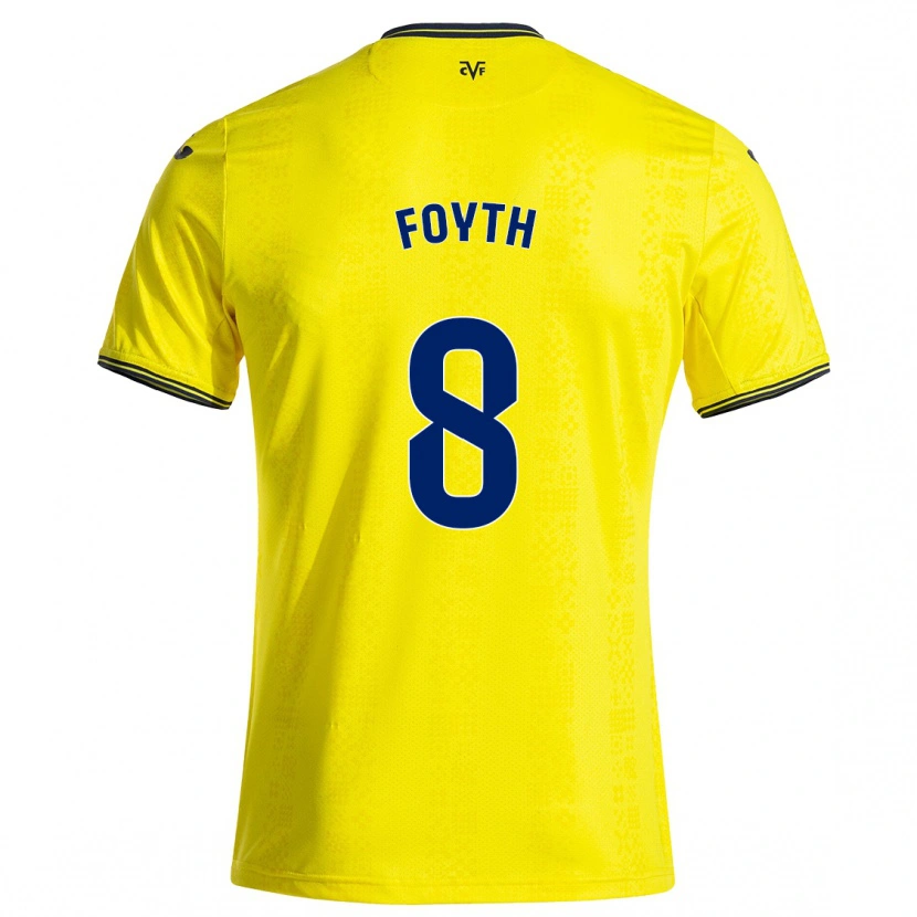Danxen Kinder Juan Foyth #8 Gelb Schwarz Heimtrikot Trikot 2024/25 T-Shirt
