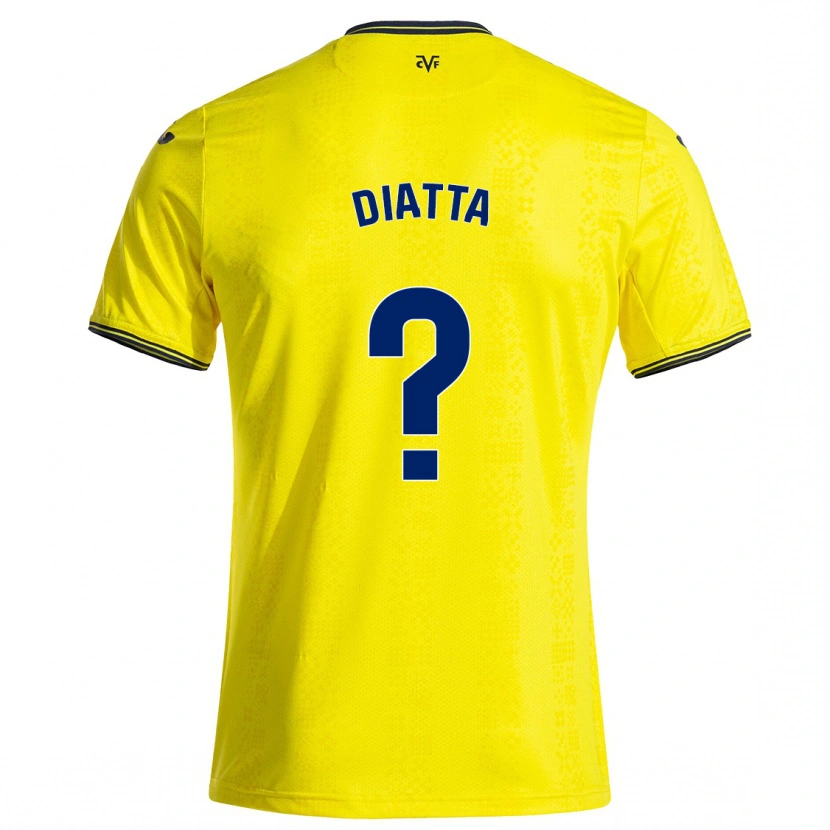 Danxen Kinder Alassane Diatta #0 Gelb Schwarz Heimtrikot Trikot 2024/25 T-Shirt