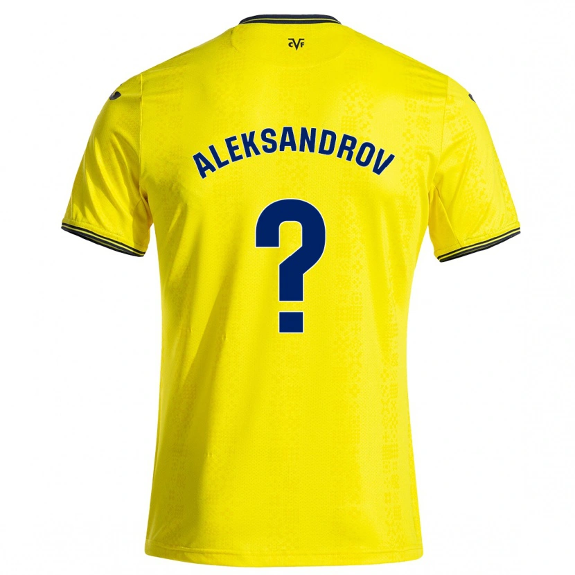 Danxen Kinder Mykyta Aleksandrov #0 Gelb Schwarz Heimtrikot Trikot 2024/25 T-Shirt