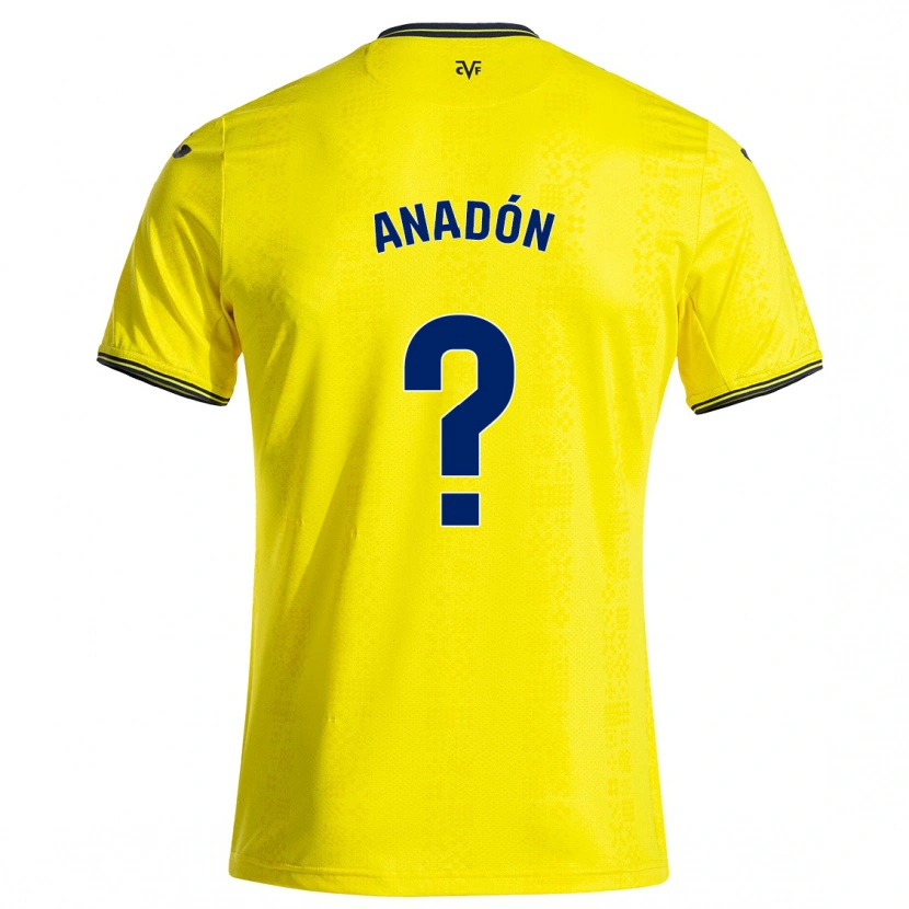 Danxen Kinder Guillermo Anadón #0 Gelb Schwarz Heimtrikot Trikot 2024/25 T-Shirt