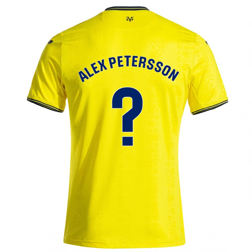 Danxen Kinder Max Alex Petersson #0 Gelb Schwarz Heimtrikot Trikot 2024/25 T-Shirt