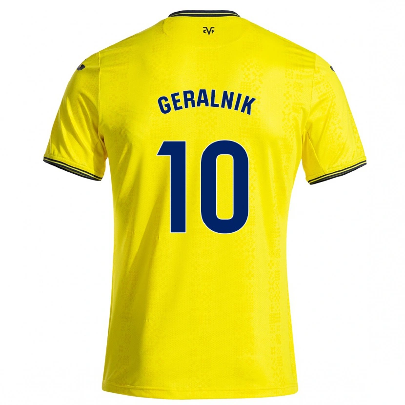 Danxen Kinder Tiago Geralnik #10 Gelb Schwarz Heimtrikot Trikot 2024/25 T-Shirt