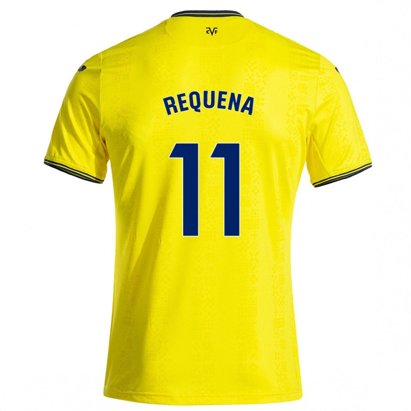 Danxen Kinder Dani Requena #11 Gelb Schwarz Heimtrikot Trikot 2024/25 T-Shirt