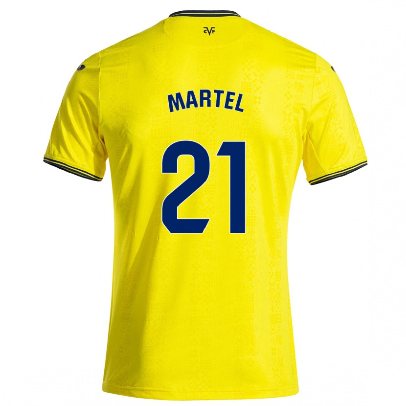 Danxen Kinder Kevin Martel #21 Gelb Schwarz Heimtrikot Trikot 2024/25 T-Shirt