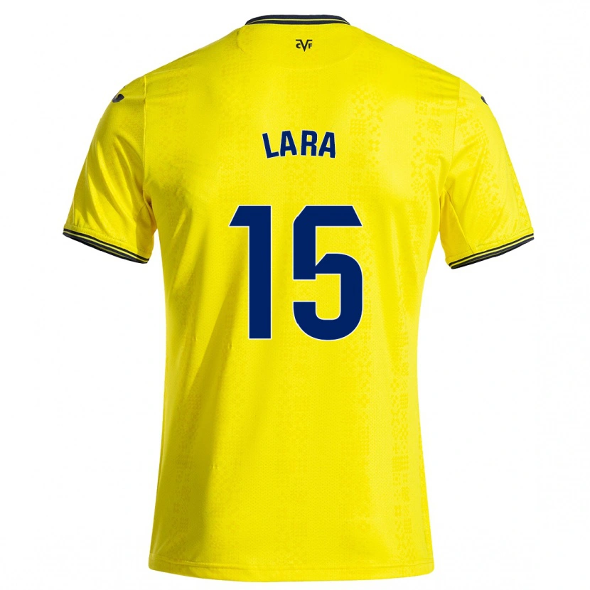 Danxen Kinder Francisca Lara #15 Gelb Schwarz Heimtrikot Trikot 2024/25 T-Shirt