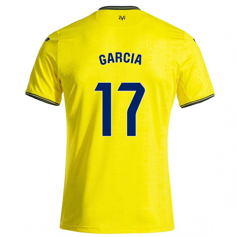 Danxen Kinder Rocío García #17 Gelb Schwarz Heimtrikot Trikot 2024/25 T-Shirt