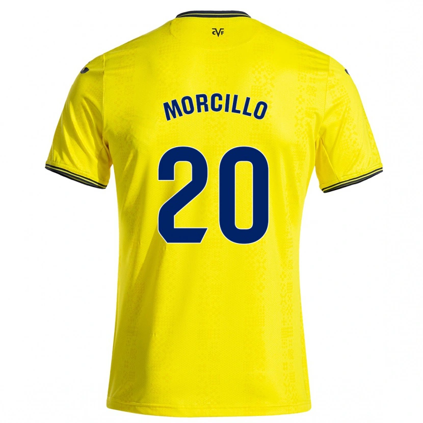 Danxen Kinder Raquel Morcillo #20 Gelb Schwarz Heimtrikot Trikot 2024/25 T-Shirt