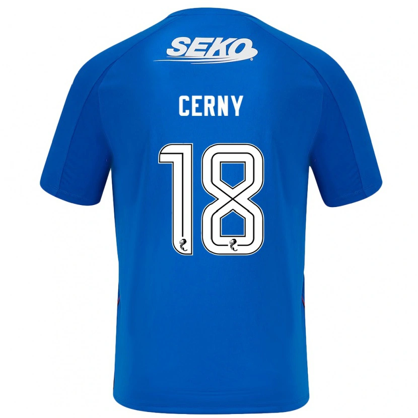 Danxen Kinder Vaclav Cerny #18 Dunkelblau Heimtrikot Trikot 2024/25 T-Shirt