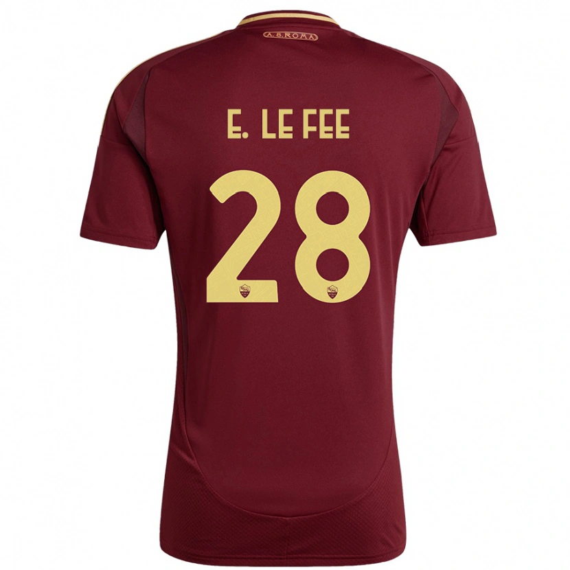 Danxen Kinder Enzo Le Fée #28 Rot Braun Gold Heimtrikot Trikot 2024/25 T-Shirt