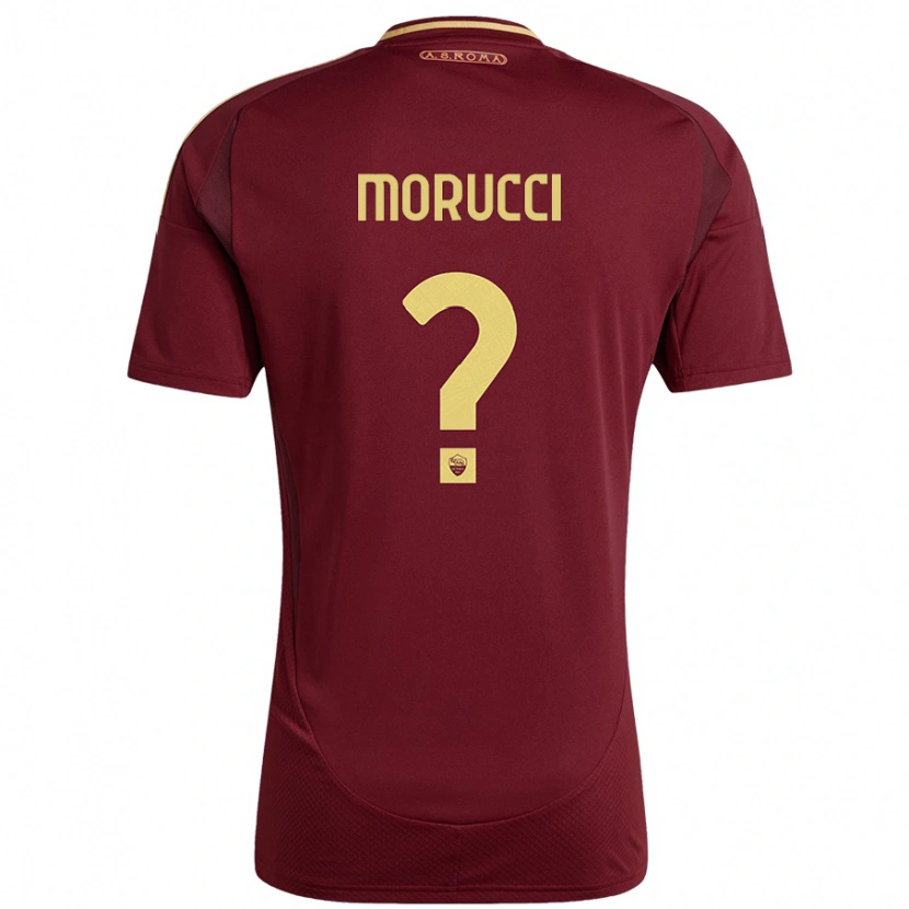 Danxen Kinder Edoardo Morucci #0 Rot Braun Gold Heimtrikot Trikot 2024/25 T-Shirt