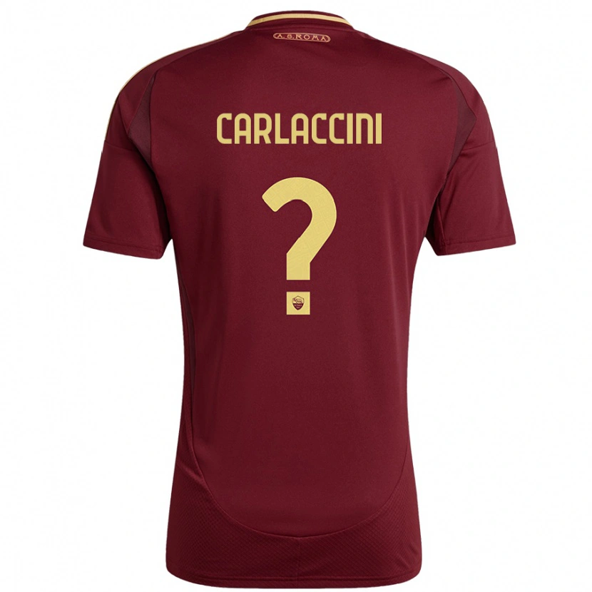 Danxen Kinder Samuele Carlaccini #0 Rot Braun Gold Heimtrikot Trikot 2024/25 T-Shirt