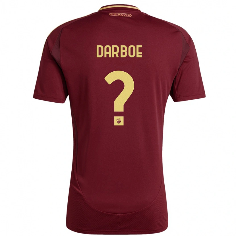 Danxen Kinder Balagie Darboe #0 Rot Braun Gold Heimtrikot Trikot 2024/25 T-Shirt