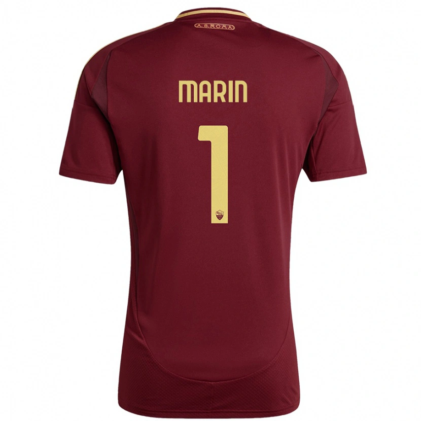 Danxen Kinder Renato Marin #1 Rot Braun Gold Heimtrikot Trikot 2024/25 T-Shirt