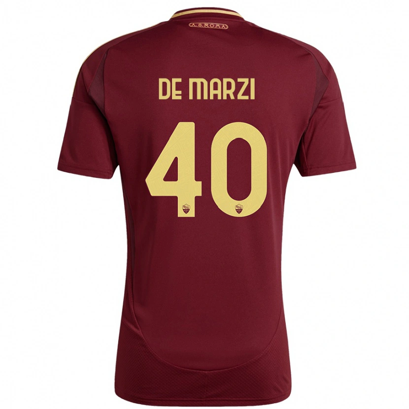 Danxen Kinder Giorgio De Marzi #40 Rot Braun Gold Heimtrikot Trikot 2024/25 T-Shirt