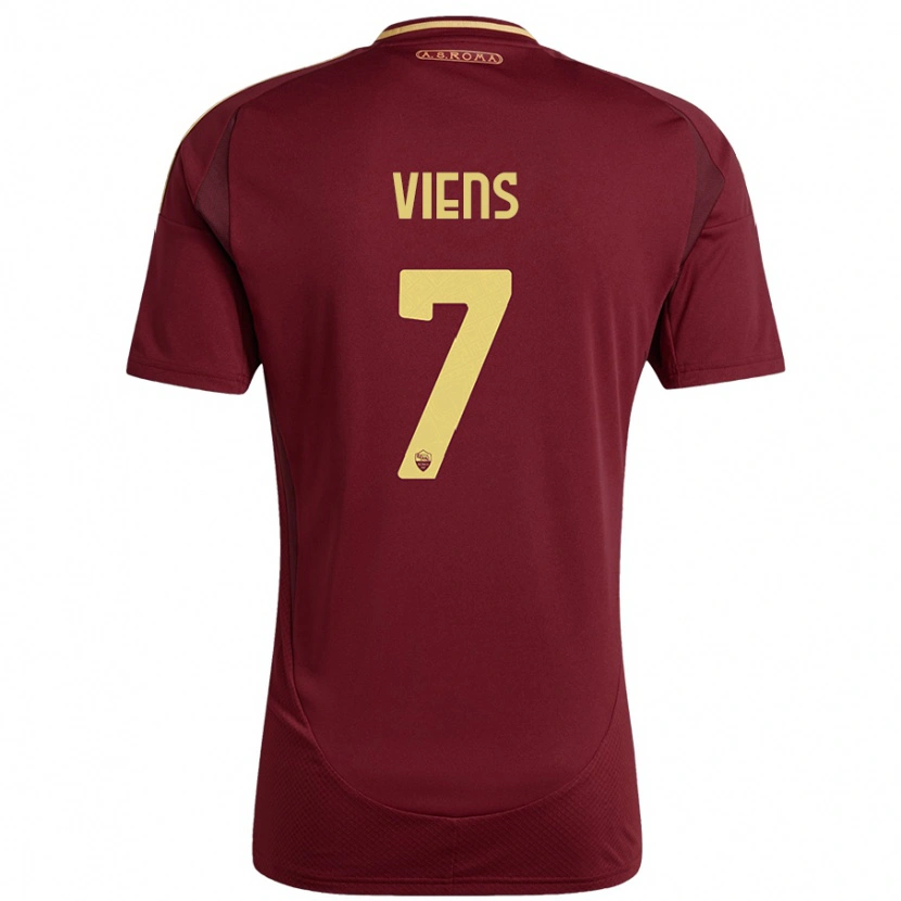 Danxen Kinder Evelyne Viens #7 Rot Braun Gold Heimtrikot Trikot 2024/25 T-Shirt