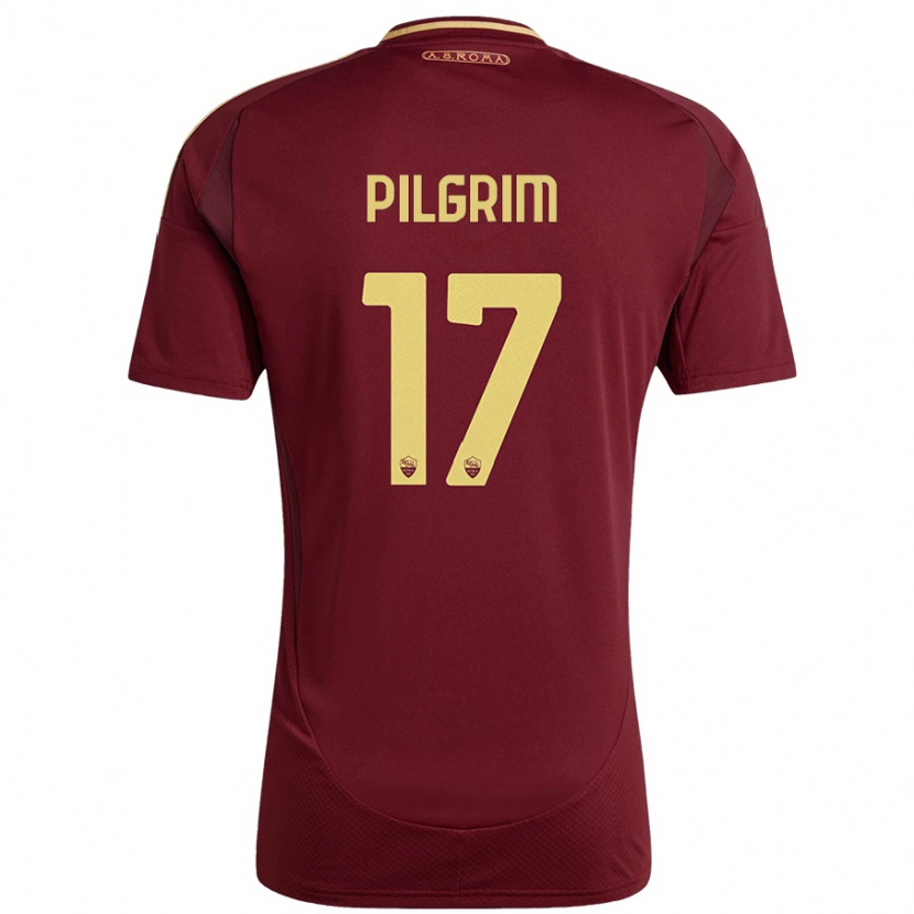 Danxen Kinder Alayah Pilgrim #17 Rot Braun Gold Heimtrikot Trikot 2024/25 T-Shirt