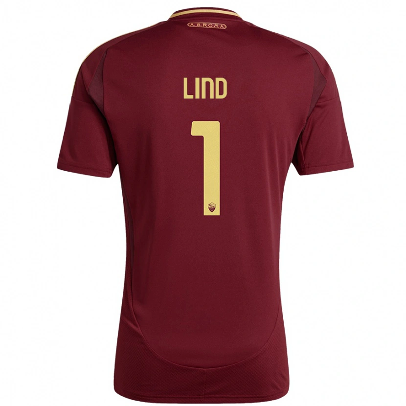 Danxen Kinder Emma Lind #1 Rot Braun Gold Heimtrikot Trikot 2024/25 T-Shirt