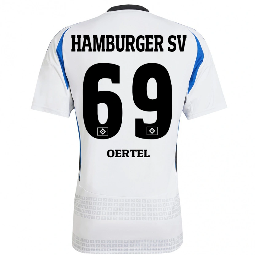 Danxen Kinder Jan Oertel #69 Weiß Blau Heimtrikot Trikot 2024/25 T-Shirt
