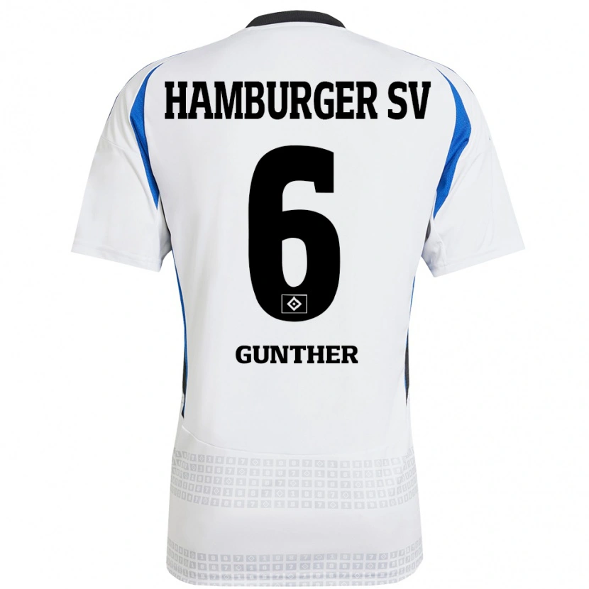 Danxen Kinder Hannah Günther #6 Weiß Blau Heimtrikot Trikot 2024/25 T-Shirt