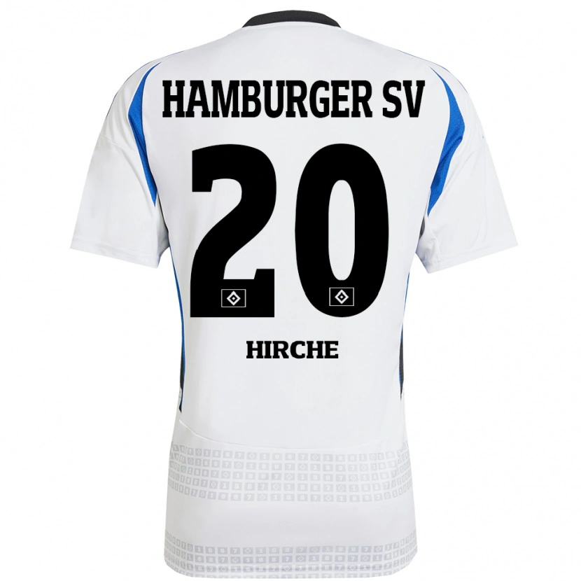 Danxen Kinder Emilia Hirche #20 Weiß Blau Heimtrikot Trikot 2024/25 T-Shirt