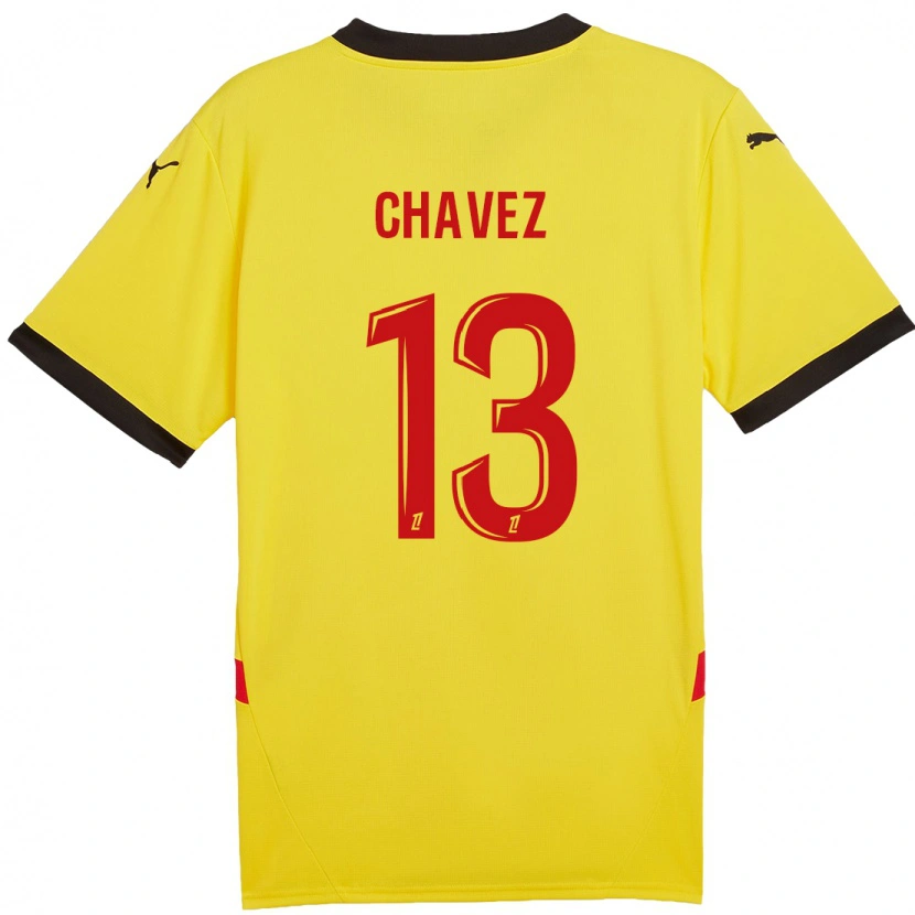 Danxen Kinder Jhoanner Chávez #13 Gelb Rot Heimtrikot Trikot 2024/25 T-Shirt