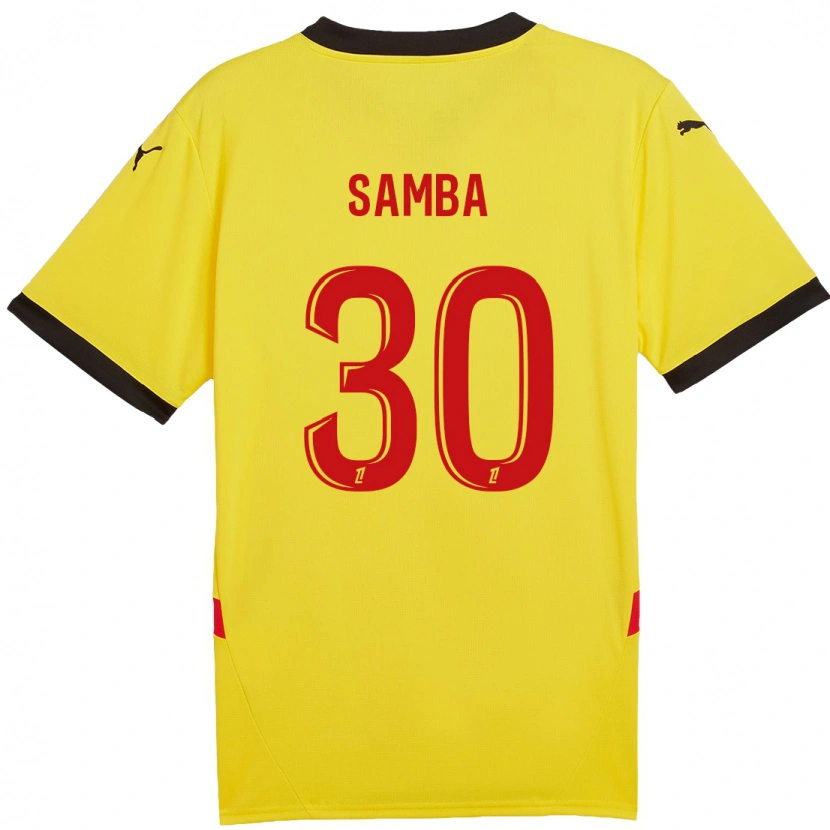 Danxen Kinder Brice Samba #30 Gelb Rot Heimtrikot Trikot 2024/25 T-Shirt