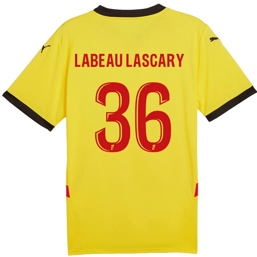 Danxen Kinder Rémy Labeau Lascary #36 Gelb Rot Heimtrikot Trikot 2024/25 T-Shirt