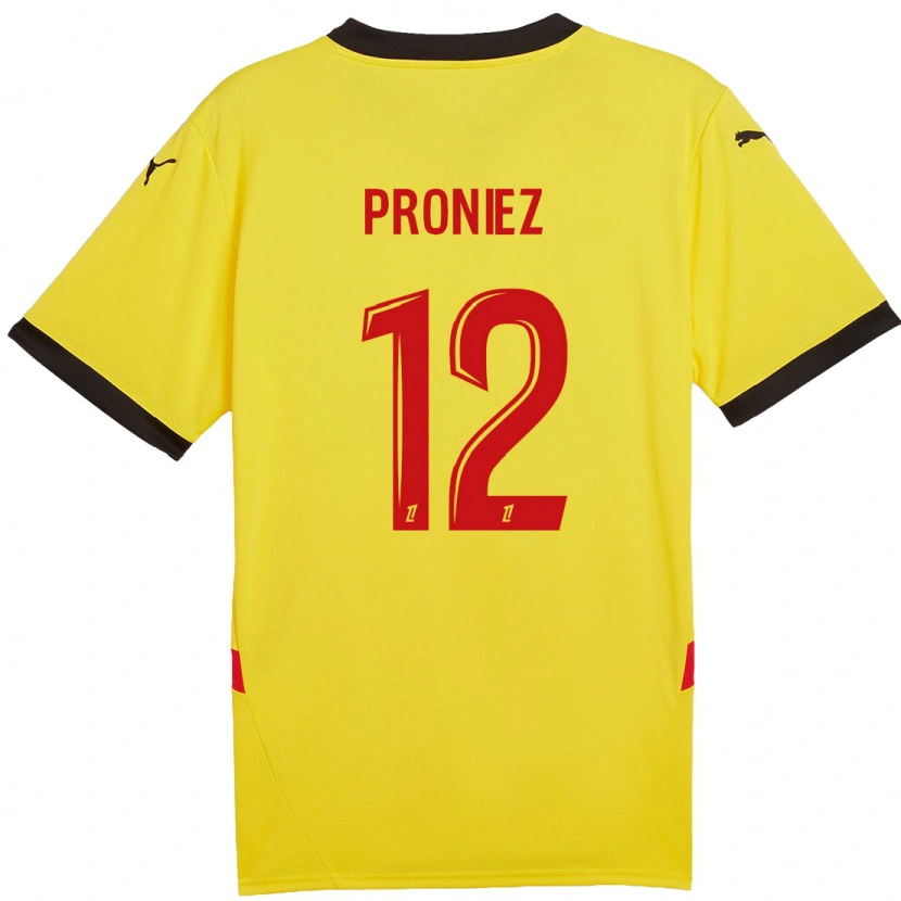 Danxen Kinder Fany Proniez #12 Gelb Rot Heimtrikot Trikot 2024/25 T-Shirt
