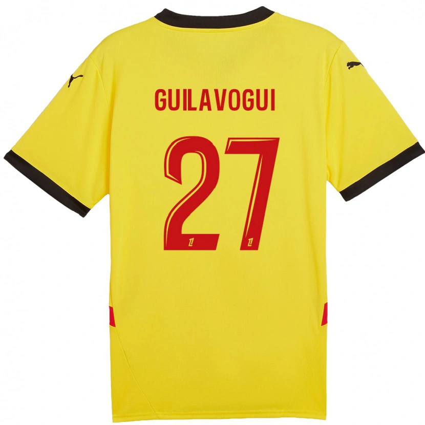 Danxen Kinder Morgan Guilavogui #27 Gelb Rot Heimtrikot Trikot 2024/25 T-Shirt