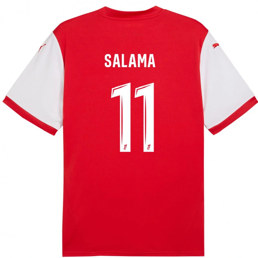 Danxen Kinder Amine Salama #11 Rot Weiß Heimtrikot Trikot 2024/25 T-Shirt