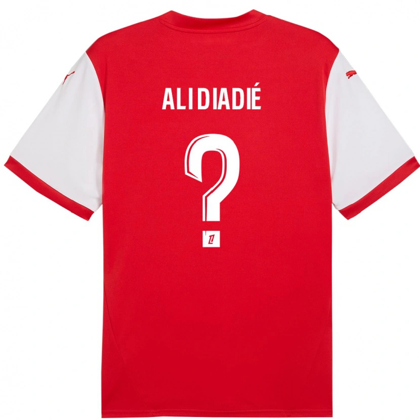 Danxen Kinder Mohamed Ali Diadié #0 Rot Weiß Heimtrikot Trikot 2024/25 T-Shirt