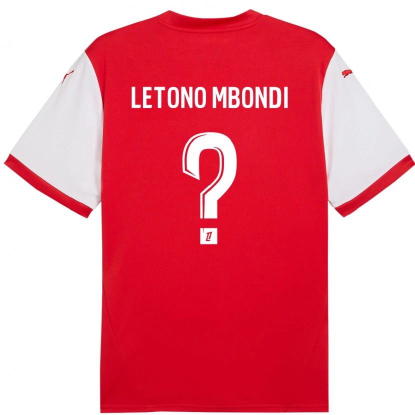 Danxen Kinder Christ-Emmanuel Letono Mbondi #0 Rot Weiß Heimtrikot Trikot 2024/25 T-Shirt