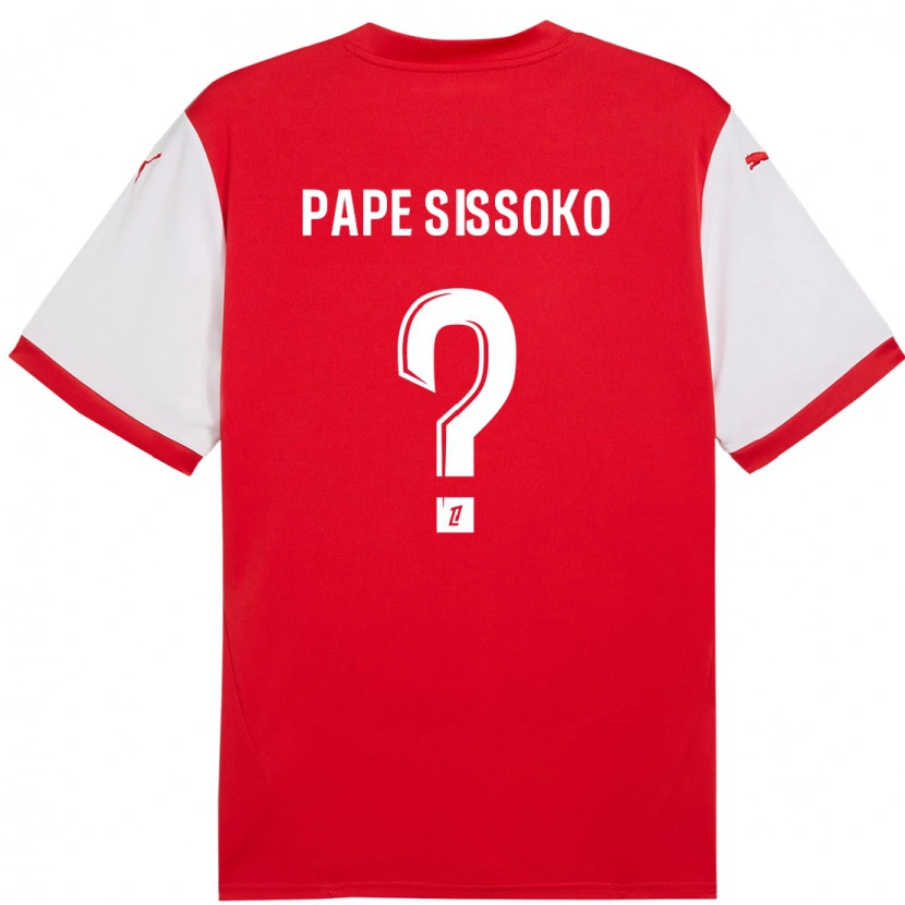 Danxen Kinder Niama Pape Sissoko #0 Rot Weiß Heimtrikot Trikot 2024/25 T-Shirt